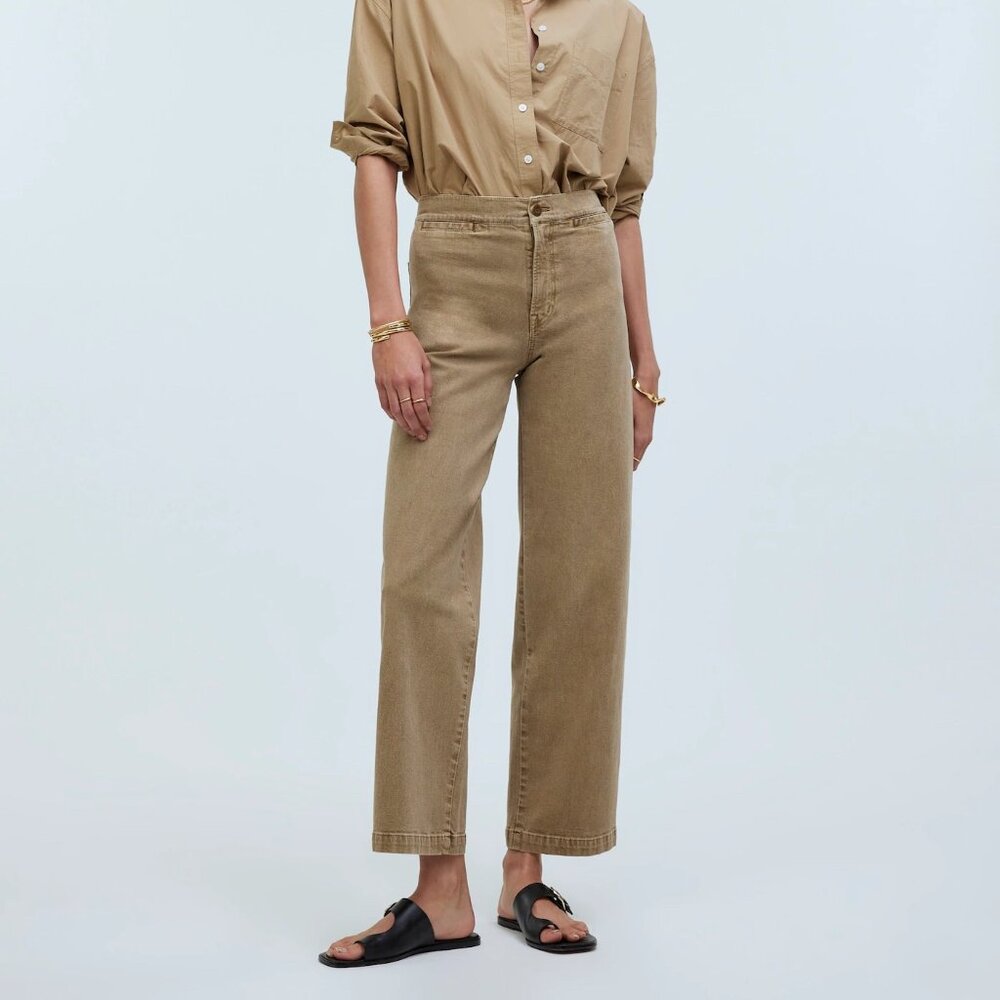 Madewell The Petite Emmett Wide-Leg Crop Pant: Welt Pocket Edition Size 25P